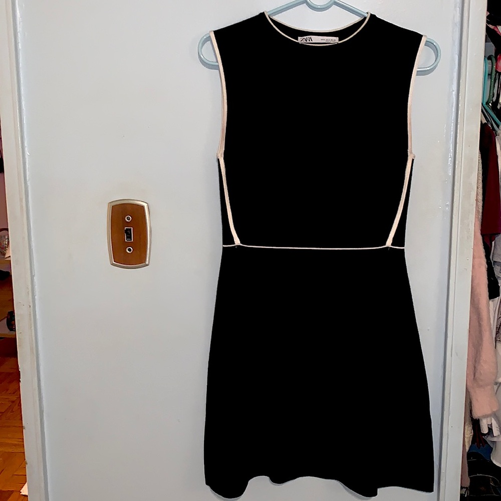 Zara sleeveless black dress